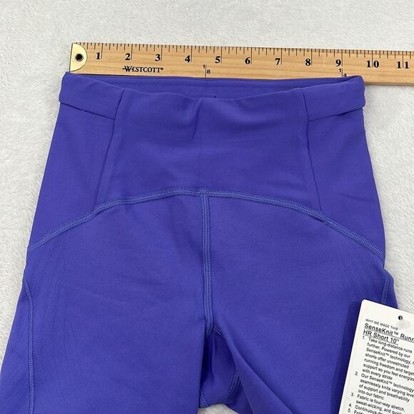 NWT Lululemon SenseKnit Running HR Short 10” Chai Purple Womens 2 - Picture 6 of 11